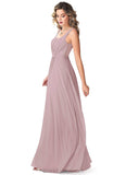 Gladys Floor Length Sleeveless Natural Waist Straps A-Line/Princess Bridesmaid Dresses