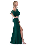 Saniya Floor Length Sleeveless A-Line/Princess Natural Waist Spaghetti Staps Bridesmaid Dresses