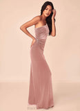 Rylee A-Line/Princess Natural Waist Sleeveless Scoop Floor Length Bridesmaid Dresses