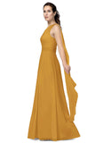 Sarah Sleeveless Natural Waist Trumpet/Mermaid Velvet Floor Length One Shoulder Bridesmaid Dresses