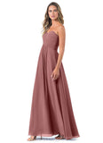 Kaia V-Neck A-Line/Princess Floor Length Natural Waist Sleeveless Bridesmaid Dresses