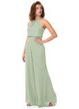 Jaylin Floor Length Sleeveless Spaghetti Staps A-Line/Princess Natural Waist Bridesmaid Dresses