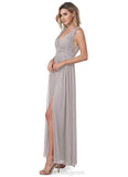 Yesenia V-Neck A-Line/Princess Floor Length Sleeveless Natural Waist Bridesmaid Dresses
