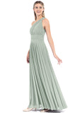 Glenda Empire Waist A-Line/Princess V-Neck Floor Length Sleeveless Bridesmaid Dresses