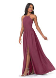 Kaitlin Sleeveless Natural Waist A-Line/Princess Floor Length Spaghetti Staps Bridesmaid Dresses