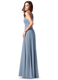 Rebecca Straps Natural Waist Floor Length A-Line/Princess Sleeveless Bridesmaid Dresses