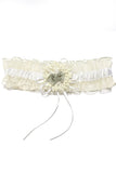 Gorgeous Organza With Ribbons Flower Wedding Garters