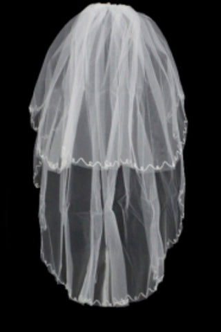 2 Layers Fingertip Length Wedding Veil Wedding Accessories V005