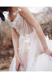 Elegant A Line Tulle Wedding Dresses With Butterfly Sweetheart Prom Dress