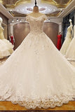 2024 New Arrival Wedding Dresses Off The Shoulder A-Line With Bow Knot And Beads