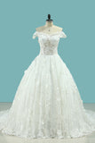 2024 Wedding Dresses Off The Shoulder A Line Tulle With Applique
