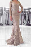 2024 V Neck Long Sleeves Mermaid Lace Mother Of The Bride Dresses