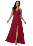 Daphne Floor Length Sleeveless Natural Waist One Shoulder A-Line/Princess Bridesmaid Dresses