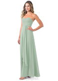 Madisyn Natural Waist Sleeveless A-Line/Princess Floor Length One Shoulder Bridesmaid Dresses