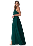 Faith Natural Waist Sleeveless Scoop Floor Length A-Line/Princess Bridesmaid Dresses