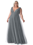 Emilia Floor Length Natural Waist A-Line/Princess Off The Shoulder Sleeveless Bridesmaid Dresses
