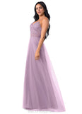 Celeste Floor Length Sleeveless A-Line/Princess Natural Waist Spaghetti Staps Bridesmaid Dresses