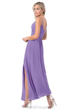 Arielle A-Line/Princess Natural Waist Sleeveless Floor Length Spaghetti Staps Bridesmaid Dresses