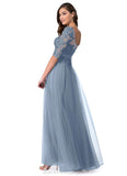 Amari Natural Waist V-Neck Satin A-Line/Princess Sleeveless Floor Length Bridesmaid Dresses