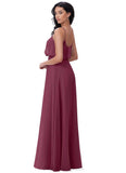 Bria Floor Length Short Sleeves V-Neck A-Line/Princess Velvet Natural Waist Bridesmaid Dresses