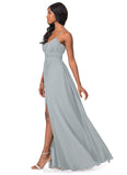 Madelynn Floor Length Sleeveless Scoop A-Line/Princess Natural Waist Bridesmaid Dresses