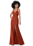 Willa Natural Waist Floor Length Sleeveless A-Line/Princess Scoop Bridesmaid Dresses