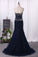 2024 Mermaid Sweetheart Prom Dresses Tulle With Beads And Rhinestones Sweep Train