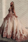 Sweetheart Tulle Sequin Prom Gown Wedding Dress Chapel Train