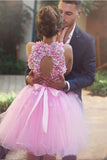 2024 Straps Homecoming Dresses A Line Tulle With Handmade Flowers