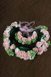 Wedding Flower Girl Head & Hand Wreath With Lovely Flowers 2 Pieces
