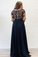 Long Sleeves Black Formal Dress High Slit Sexy Chiffon Long Prom Dress SRSPGNANEC5