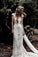 Vintage Lace V Neck Sheath Cap Sleeve Wedding Dress