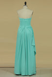 2024 Sweetheart Prom Dresses A Line Stretch Satin Floor Length