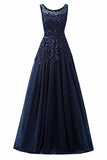 Beautiful A-Line Long Lace Tulle Zipper Evening Dress Ball Gown Bridesmaid Dress