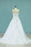 2024 New Arrival Wedding Dresses Sweetheart Tulle With Applique A Line