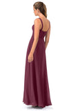 Elisabeth A-Line/Princess Sleeveless V-Neck Floor Length Natural Waist Bridesmaid Dresses