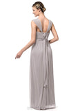 Ali Trumpet/Mermaid Natural Waist Velvet Floor Length Sleeveless Bridesmaid Dresses