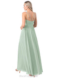 Elaina Off The Shoulder Floor Length Natural Waist Bridesmaid Dresses