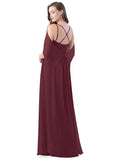 Karma Sleeveless Floor Length Natural Waist A-Line/Princess V-Neck Bridesmaid Dresses