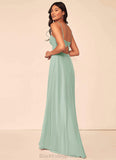 Rosie Sheath/Column Sleeveless One Shoulder Natural Waist Floor Length Bridesmaid Dresses