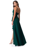 Faith Natural Waist Sleeveless Scoop Floor Length A-Line/Princess Bridesmaid Dresses