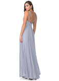 Brynn Natural Waist Tea Length A-Line/Princess Spaghetti Staps Sleeveless Bridesmaid Dresses
