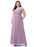 Saniya A-Line/Princess V-Neck Natural Waist Sleeveless Floor Length Bridesmaid Dresses