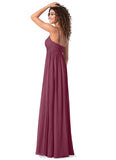 Jane A-Line/Princess Straps Natural Waist Floor Length Sleeveless Bridesmaid Dresses