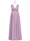Mireya Floor Length Sleeveless Natural Waist A-Line/Princess Off The Shoulder Spaghetti Staps Bridesmaid Dresses