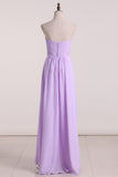 2024 A Line Bridesmaid Dresses Sweetheart Asymmetrical Chiffon With Beads