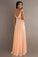 Best Selling Prom Dresses A-Line V-Neck Floor-Length Chiffon Zipper Back
