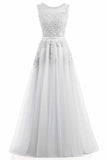 Beautiful A-Line Long Lace Tulle Zipper Evening Dress Ball Gown Bridesmaid Dress