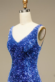 Glitter Blue Homecoming Dresses Francesca Sequins Short Prom Dress Party Dress