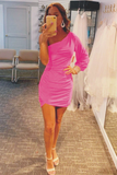 One-Shoulder Tight Kara Homecoming Dresses Short Prom Dress